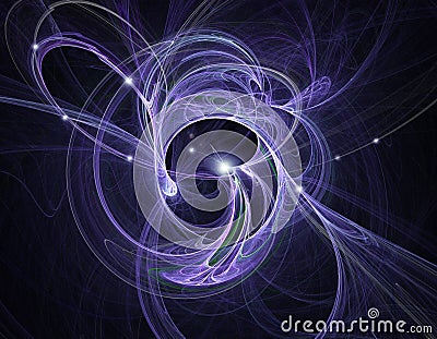 Atomic collision fractal Stock Photo