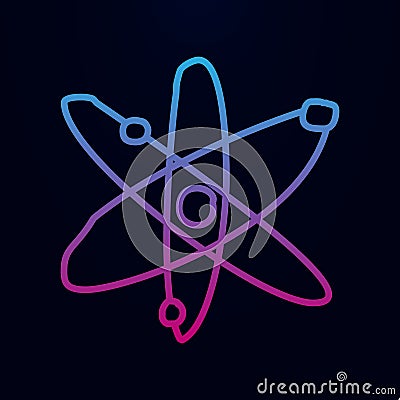 Atomic elements sketch nolan icon. Simple thin line, outline vector of education icons for ui and ux, website or mobile Vector Illustration