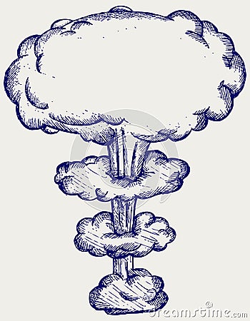 Atomic explosion Vector Illustration