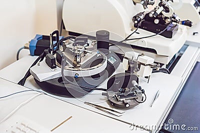 Atomic force microscope in a laboratory Stock Photo