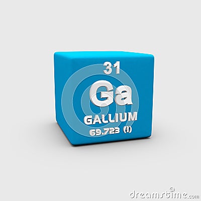 Atomic Number Gallium Stock Photo