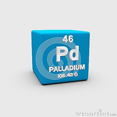 Atomic Number Palladium Stock Photo