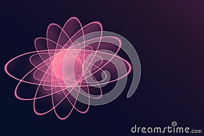atomic particle background as theme of physics Stock Photo