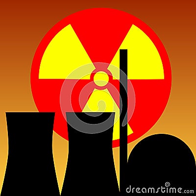 Atomic power station Vector Illustration