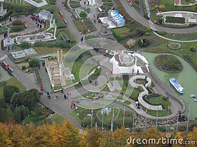 Mini Europe seen from The Atomium in Brussels, Belgium. Editorial Stock Photo