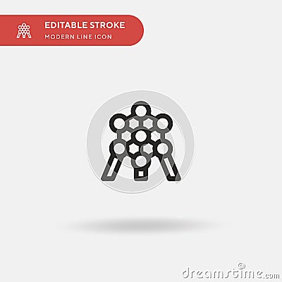 Atomium Simple vector icon. Illustration symbol design template for web mobile UI element. Perfect color modern Vector Illustration