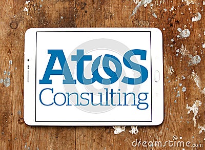 Atos consulting company logo Editorial Stock Photo
