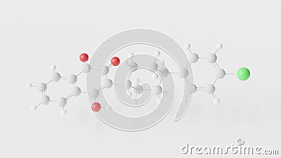 atovaquone molecule 3d, molecular structure, ball and stick model, structural chemical formula antimicrobial medication Stock Photo