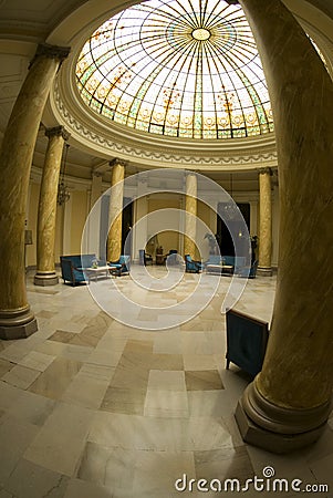 Atrium hotel lobby lima peru Stock Photo