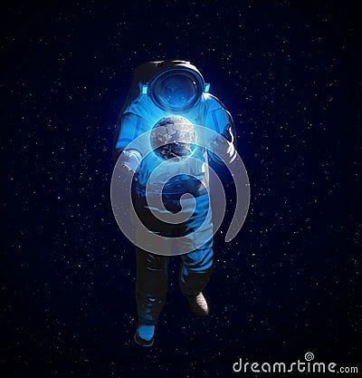 An atronaut in space Stock Photo