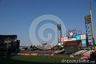 ATT Park San Francisco During Warm Up Editorial Stock Photo