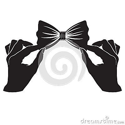 Attach a bow Vector Illustration