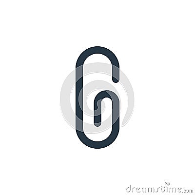 attach icon vector from email ui concept. Thin line illustration of attach editable stroke. attach linear sign for use on web and Vector Illustration