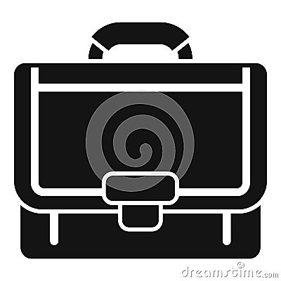 Attache briefcase icon simple vector. Office case Vector Illustration