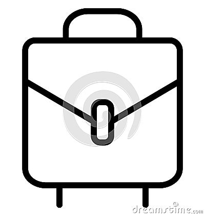 Attache Case Isolated Line Vector Icon that can be easily modified or edited. Vector Illustration