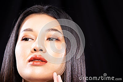 Attaches artificial eyelid to create double tapes Stock Photo