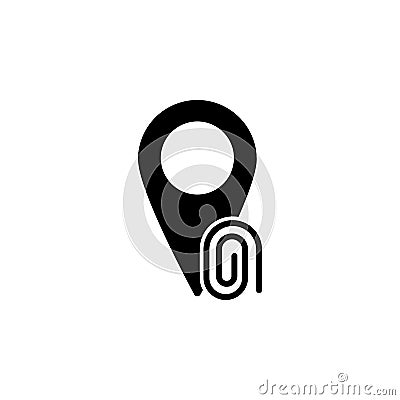 attachment, location icon. Simple glyph, flat vector of Location icons for UI and UX, website or mobile application Stock Photo