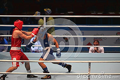 Attack boxing match Editorial Stock Photo