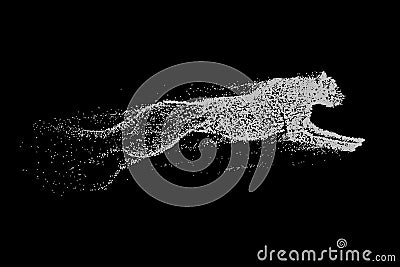 Attack motion of predator Vector Illustration