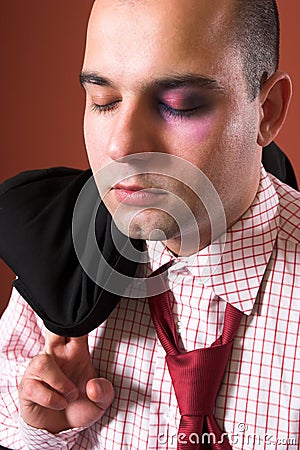 Attacked a Businessman Stock Photo