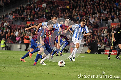 Attacking Leo Messi Editorial Stock Photo