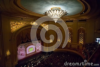 San Francisco Opera - the inside of the concert hall Editorial Stock Photo