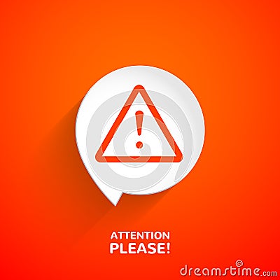 Attention danger sign caution alert icon logo. Attention vector alert exclamation Vector Illustration