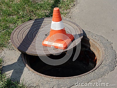 Road sign: danger! Stock Photo