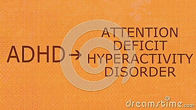 Attention Deficit Hyperactivity Disorder-ADHD Stock Photo