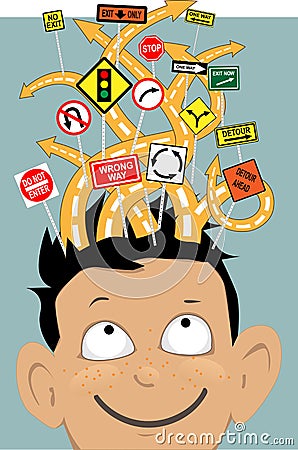 Attention Deficit Hyperactivity Disorder Vector Illustration