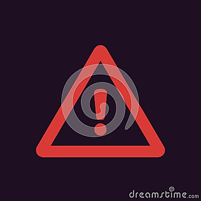 The attention icon. danger symbol. Attention please concept vector illustration of important announcement. Caution red Cartoon Illustration