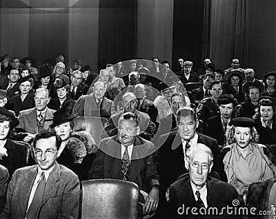 Attentive audience in theater Stock Photo