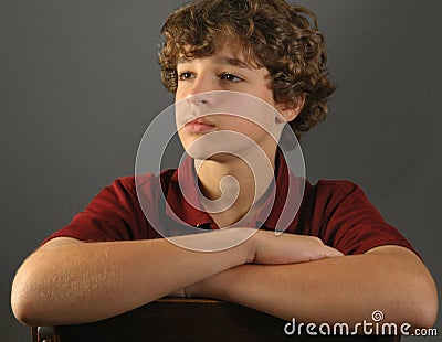 Attentive boy, portrait Stock Photo