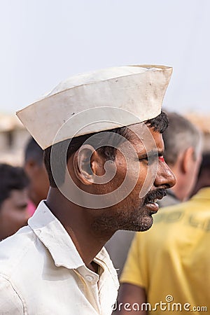 Attentive young man at meeting Siddanakolla Karnataka India Editorial Stock Photo