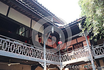 Attic of Chinese classical architecture Editorial Stock Photo