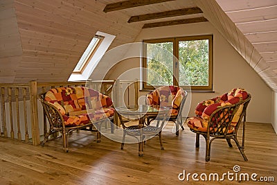 Attic room Stock Photo