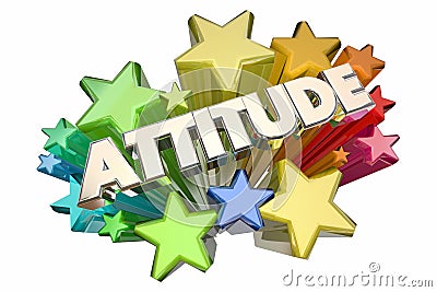 Attitude Positive Outlook Stars Word Stock Photo