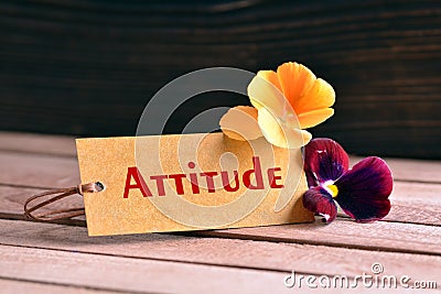 Attitude tag Stock Photo