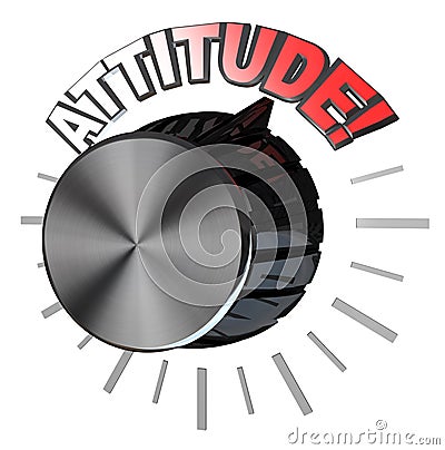 Attitude Volume Knob Turned to Highest Level to Succeed Stock Photo