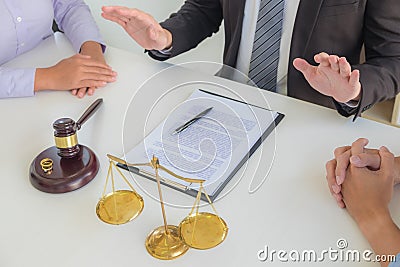 Attorneys work to advise the law about fairness and divorce Stock Photo