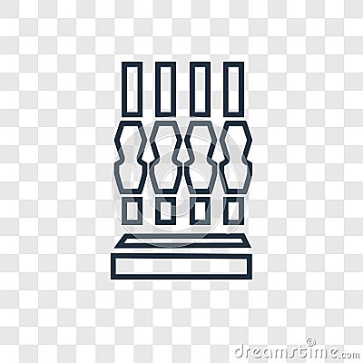 Attraction concept vector linear icon on transparent ba Vector Illustration