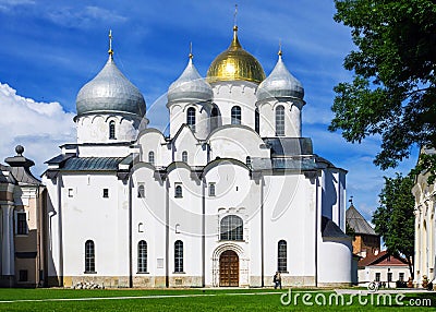 Attractions of Veliky Novgorod, Russia Stock Photo