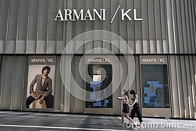 Attractive ArmaniKL at the Pavilion Shopping Mall in Kuala Lumpur Editorial Stock Photo