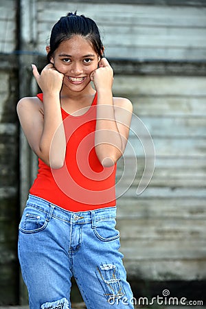 An A Stressful Beautiful Youngster Stock Photo