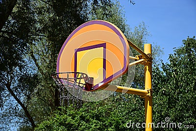 Attractive basketball goal Stock Photo