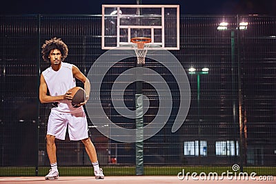 Attractive basketball player Stock Photo