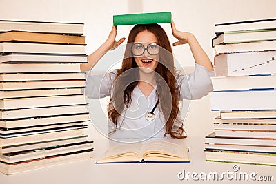 Attractive beautiful young medicine student Stock Photo