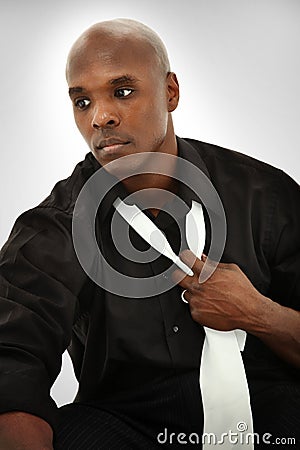 Attractive Black Male Model Stock Photo