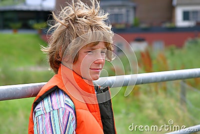 Attractive blond boy Stock Photo