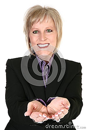 Attractive Blond Grandmother Stock Photo